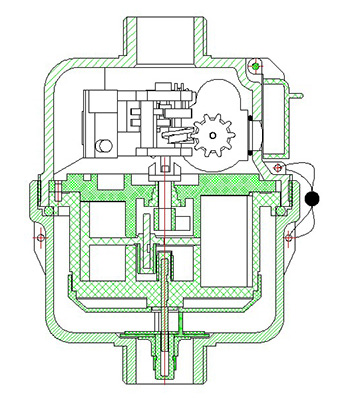 容积式水表(尼龙塑壳)原理图